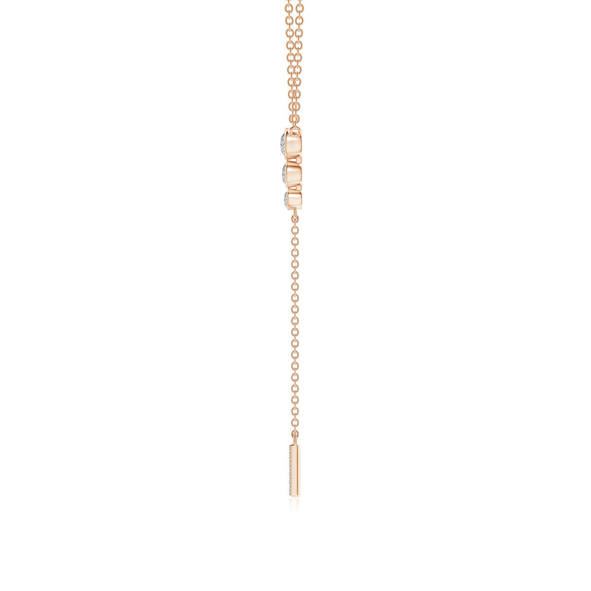 Angara Necklace - Natural Diamond Lariat Necklace in 14K Yellow Gold for Women | April Birthstone Jewelry, Birthday, Anniversary, Christmas, Jewelry Gift for Women