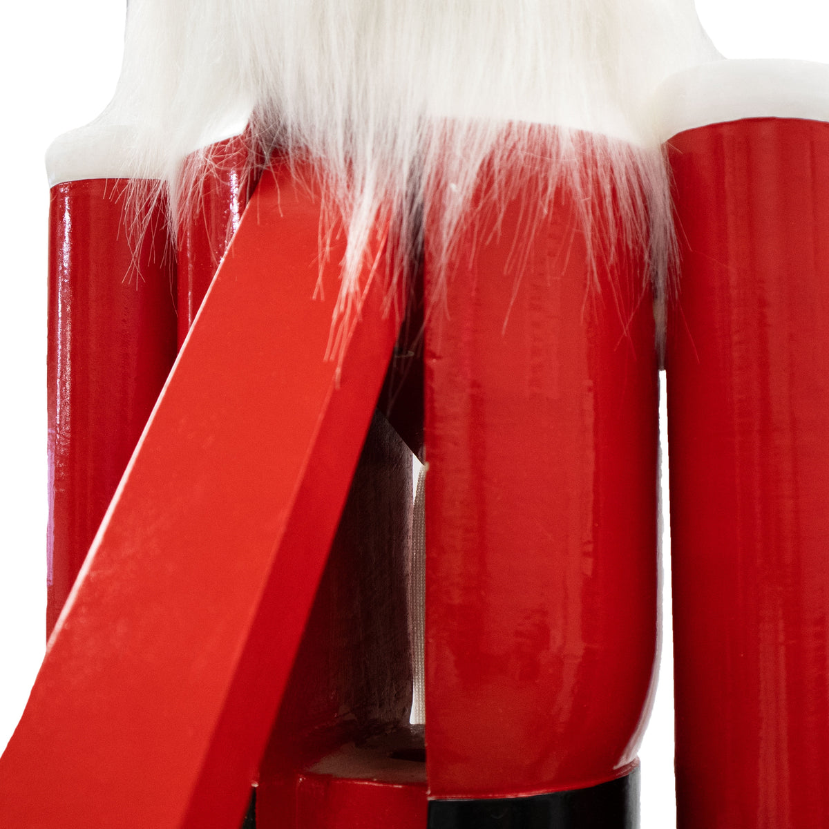 Giant Nutcracker Mr. Claus Statue - 5' Tall Lifesize Wooden Christmas Decor - Classic Santa Nutcracker Figure for Indoor/Outdoor Holiday Display - Red & White Christmas Ornament for Porch or Entryway