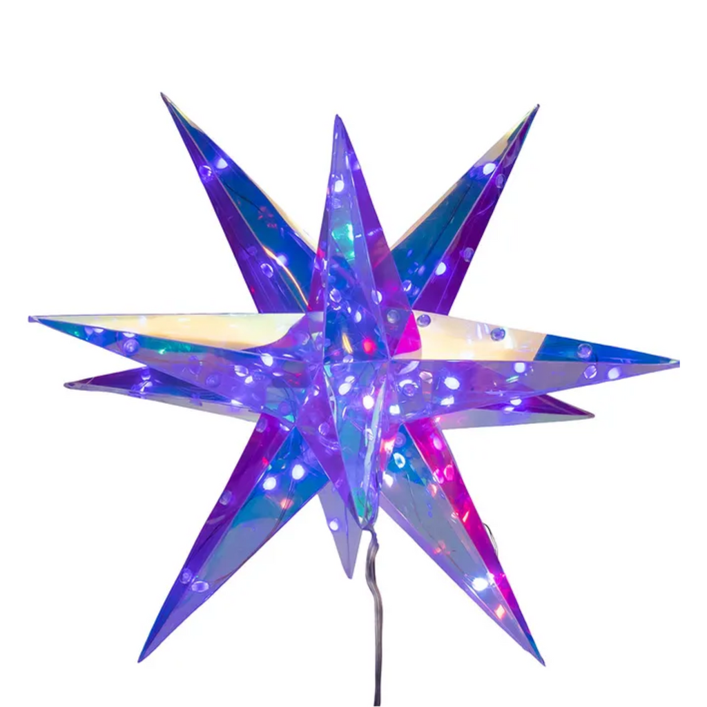 Kurt Adler 13.25-Inch 40-Light RGB Smart LED Holographic Starburst