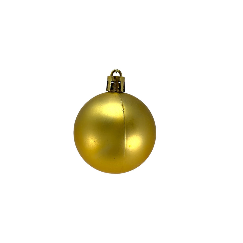 31 Piece Shiny and Matte Gold Christmas Ball and Cylinder Ornaments 5 Inch
