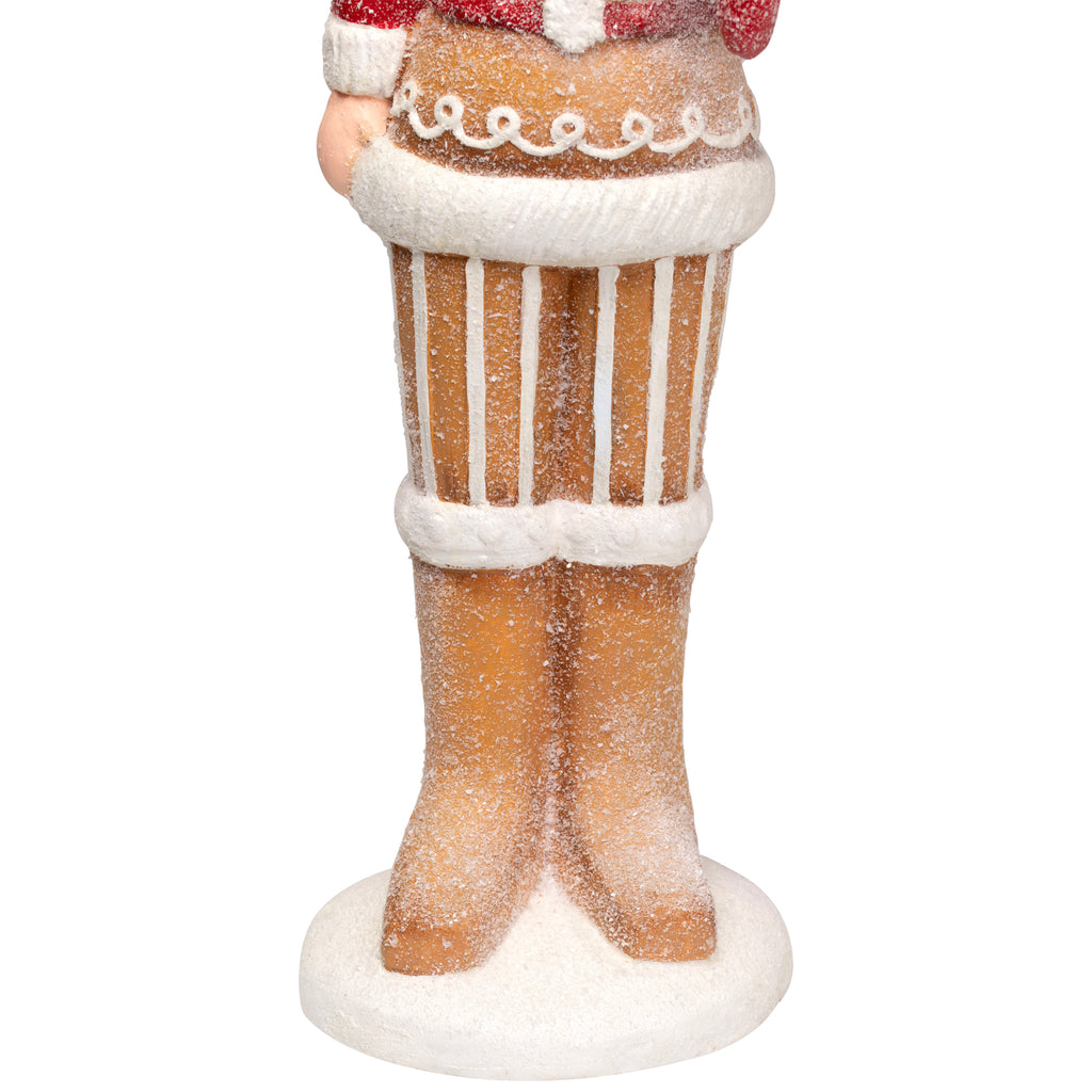 Northlight LED Lighted Christmas Gingerbread Nutcracker - 27" - Brown and White
