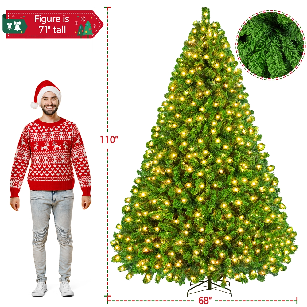 Alden Design 4.5 ft Pre-lit Flocked Christmas Tree with Warm Lights, Frosted White