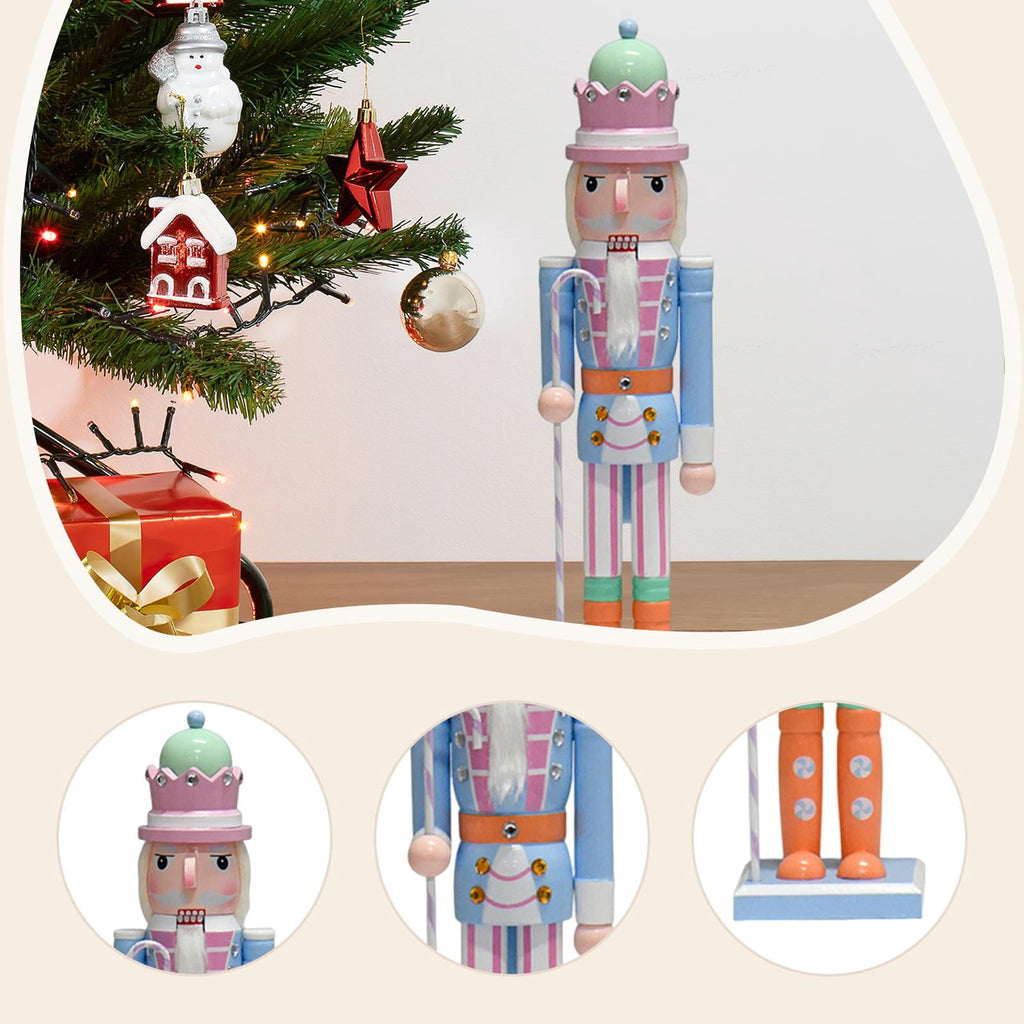 balikha Nutcracker Figurine, Wooden Decorative Object, Table Ornament, Christmas Figurine, Gift for Collectors, Living Room, Office, Bedroom, Christmas Atmosp Style A