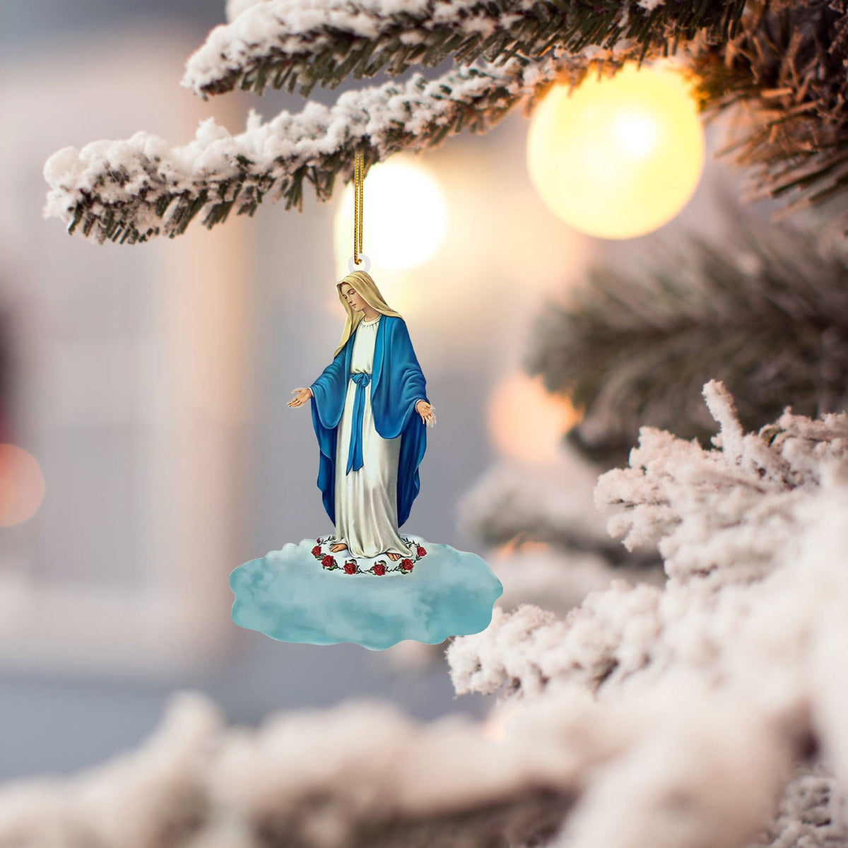 Xuniizn Nativity Ornaments, Christmas Nativity Scene Ornaments Acrylic Christmas Tree Decorations for Xmas Tree, Home, Office, Hanging Ornament, Religious Gifts, Party Decor, Christmas Decorations