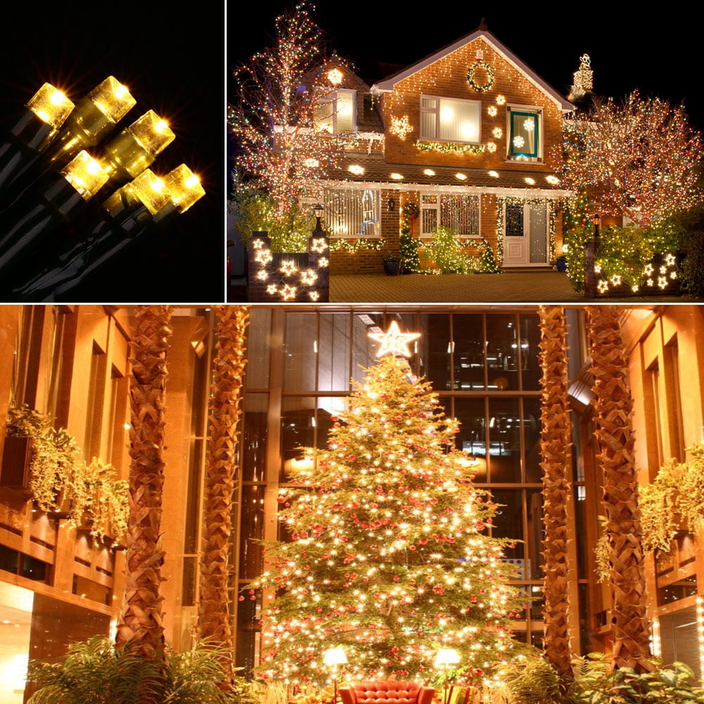 Christmas Lights Multicolor, Toodour 82ft 200 LED Christmas String Lights with 8 Modes, Timer, Connectable Plug in Christmas Outdoor Indoor Lights for Home, Garden, Party, Christmas Tree Decor