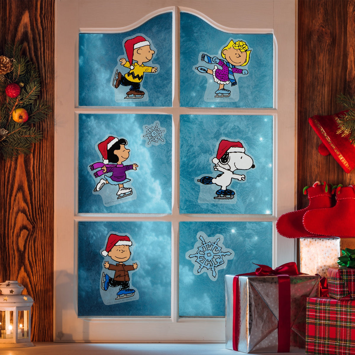 Northlight 8-Piece Peanuts Christmas Nativity Double Sided Window Cling Decorations