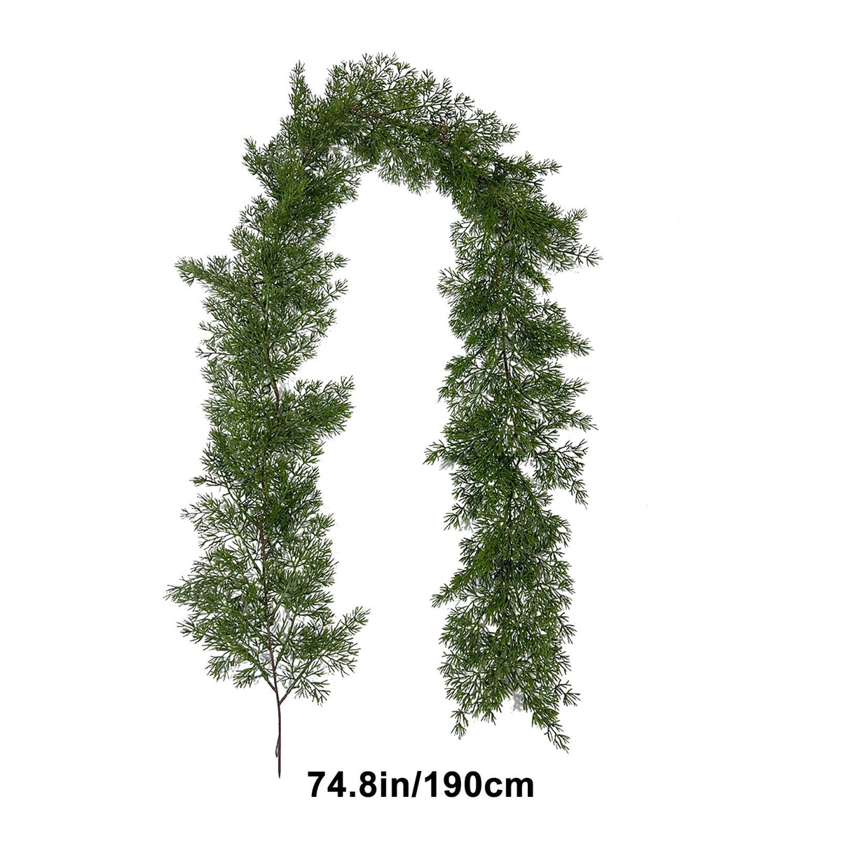 RBCKVXZ 5 FT Christmas Garland Thick and Realistic Artificial Cedar Garland Green Faux Needles Garland for Christmas Winter Home Mantel Fireplace Holiday Party Decorations
