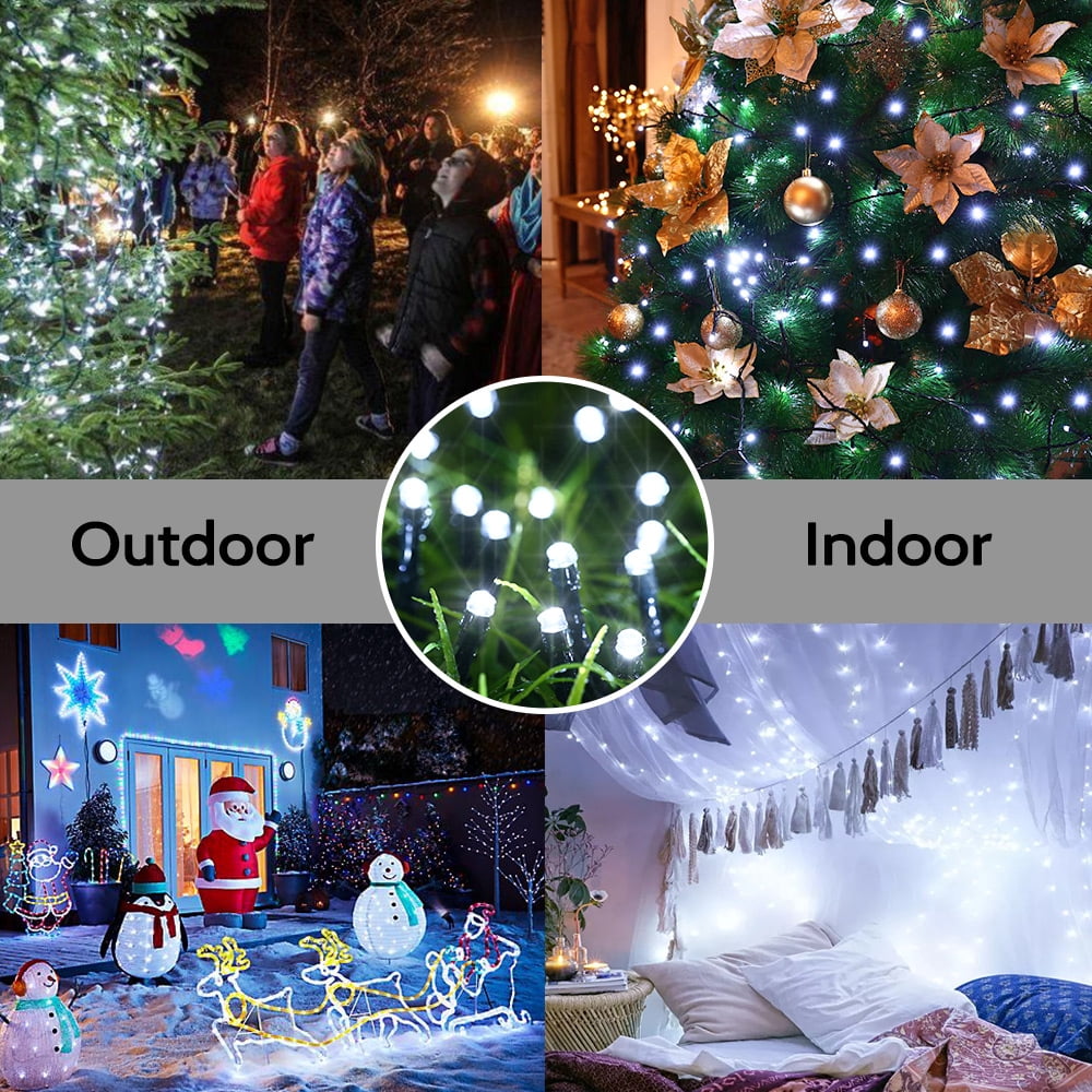 Christmas Lights Multicolor, Toodour 82ft 200 LED Christmas String Lights with 8 Modes, Timer, Connectable Plug in Christmas Outdoor Indoor Lights for Home, Garden, Party, Christmas Tree Decor