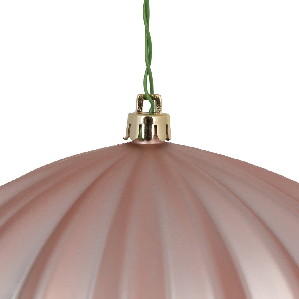 Vickerman 5.7" Burnished Orange Matte Onion Christmas Ornament, UV treated, Set of 3