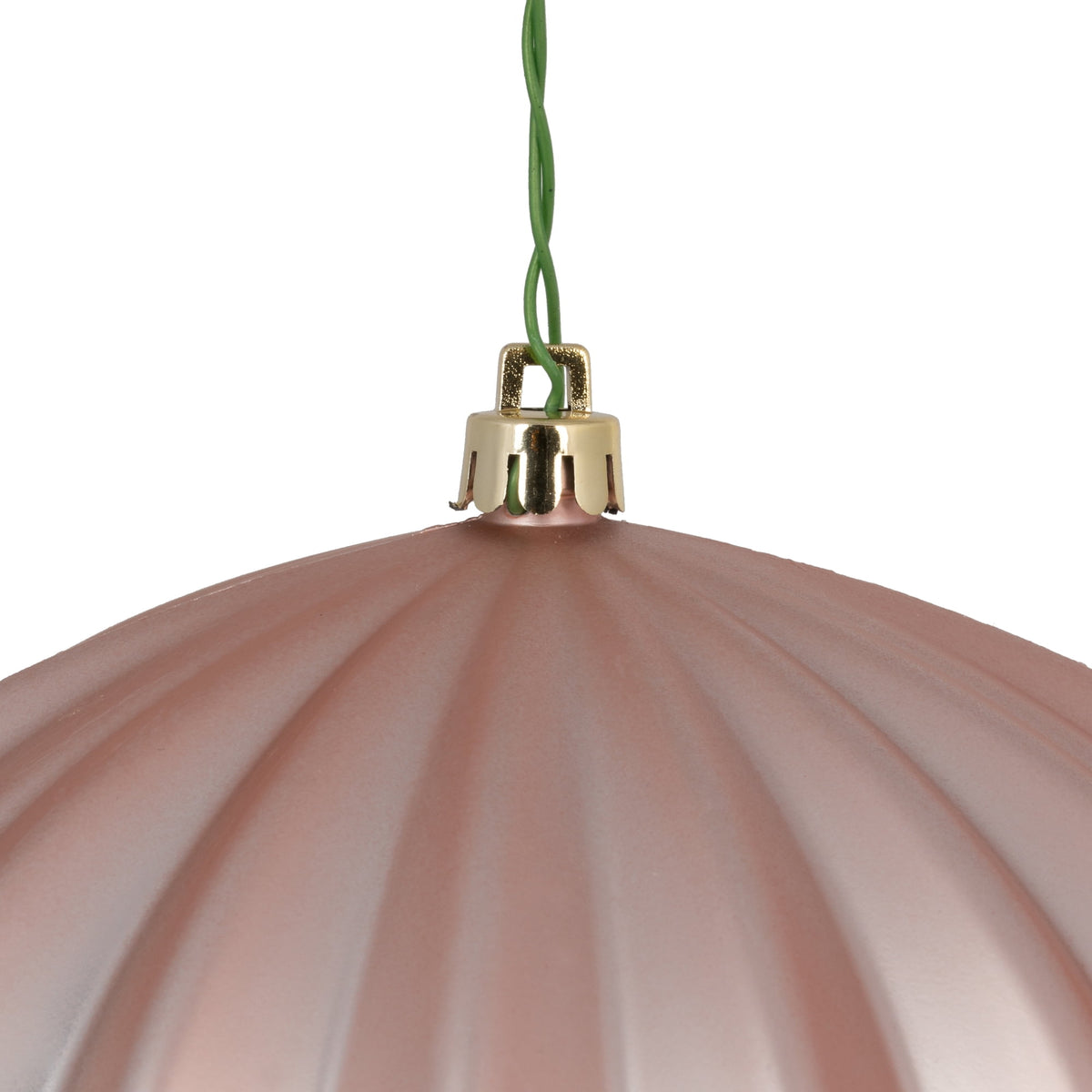 Vickerman 5.7" Burnished Orange Matte Onion Christmas Ornament, UV treated, Set of 3