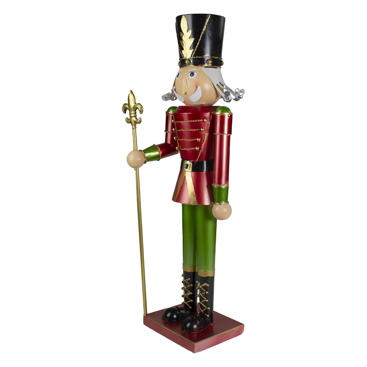 Northlight 23.75" Red and Green Metal Nutcracker Soldier Christmas Decoration