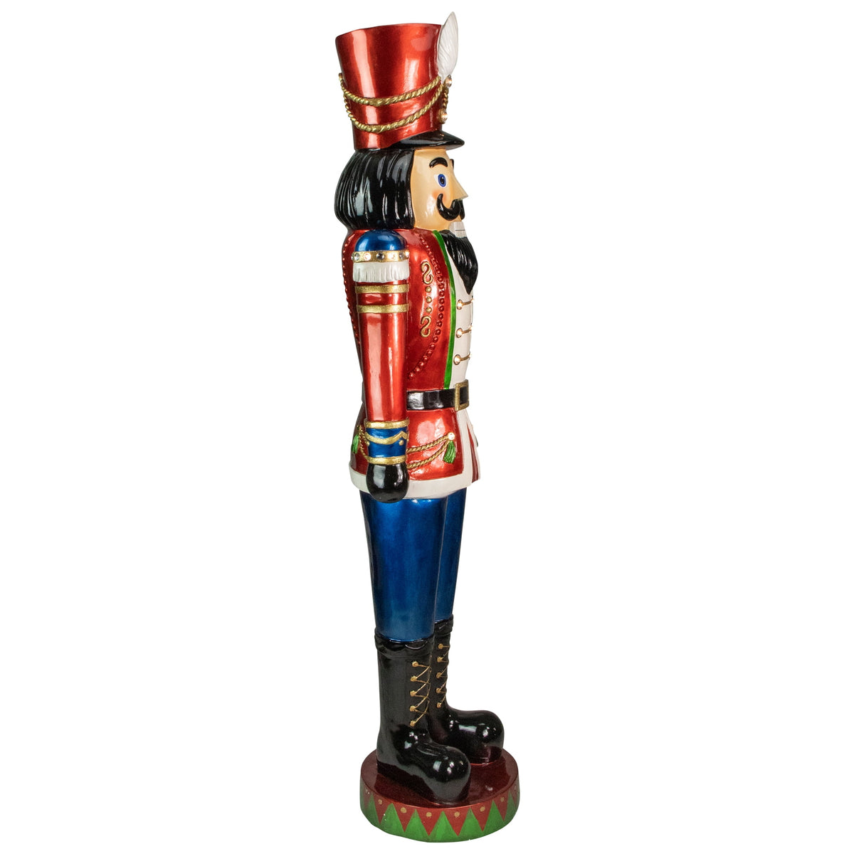 Northlight LED Lighted Jeweled Commercial Christmas Nutcracker - 6' - Red and Blue