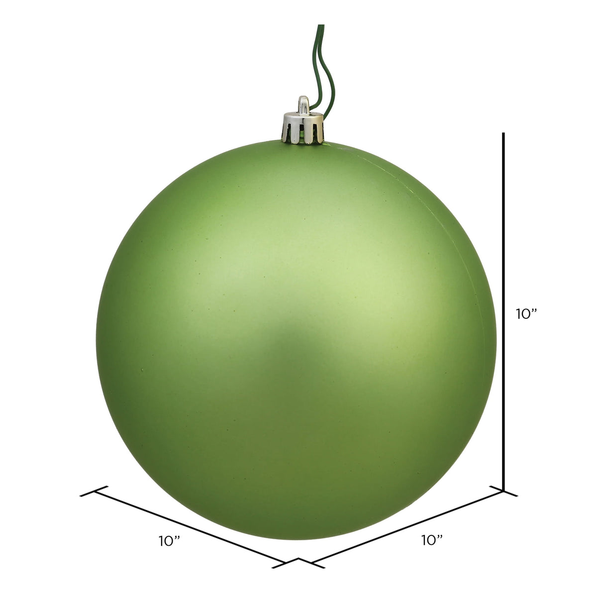 Vickerman 10" Sea Foam Candy Ball Ornament