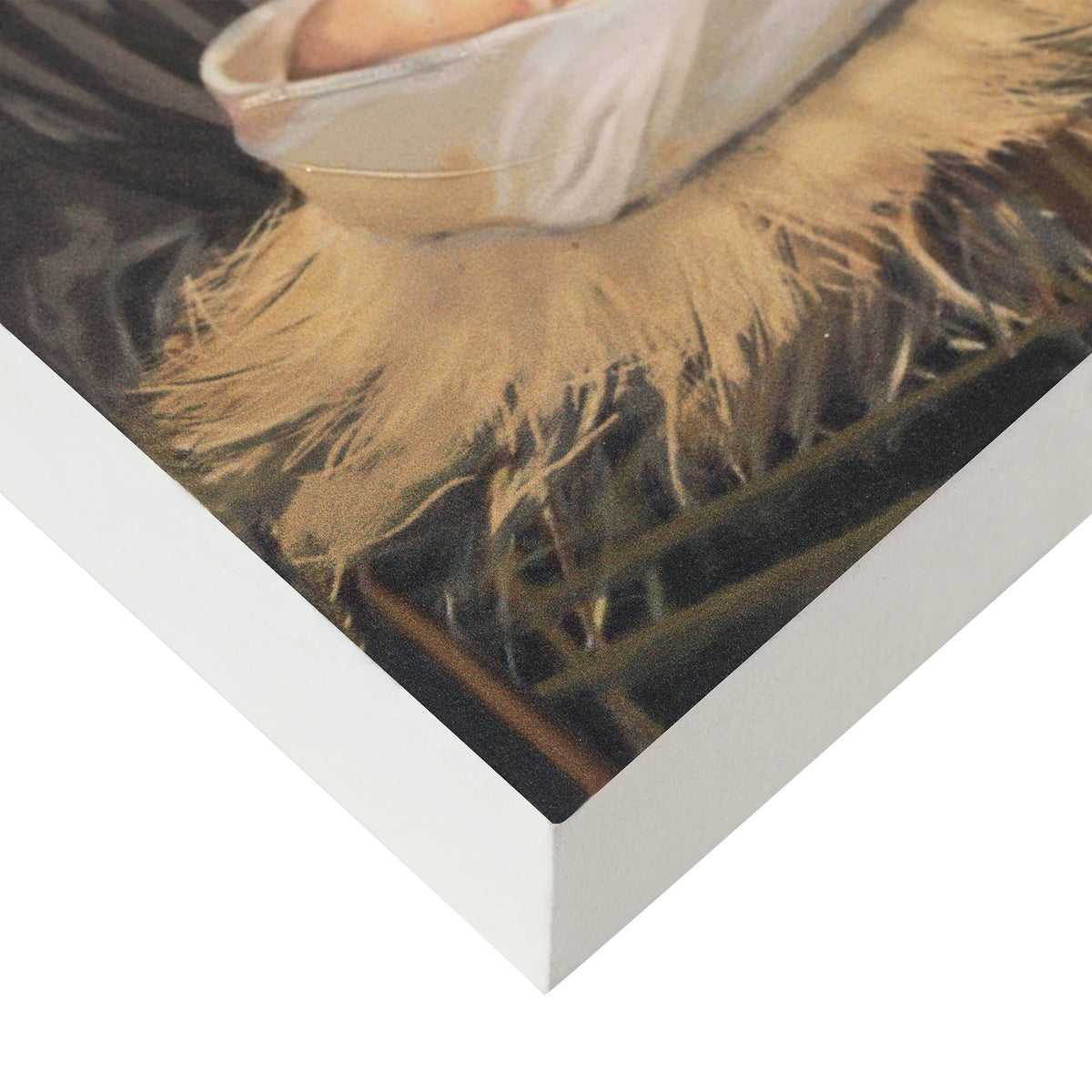 Mary, Joseph, and Baby Jesus Nativity Block Artwork Christmas Decoration, Multicolor, 5.3", by Holiday Time