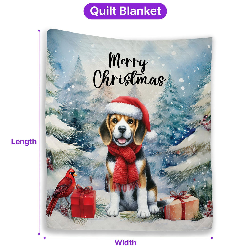 Merry Christmas French Bulldog Enjoys Woofmas Winter Xmas Holiday Quilt Bedding Set Dog Lover Gifts 1 Blanket Bed Cover 2 Pillowcases - 02022