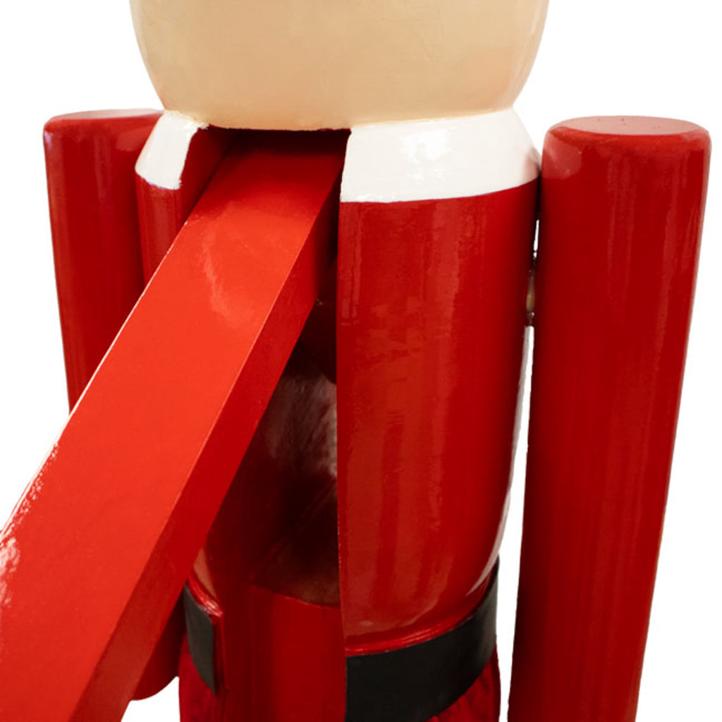 Giant Mrs. Claus Nutcracker Statue - Large 5' Wooden Christmas Decor - Lifesize Holiday Figurine with Cookies & Glasses - Classic Indoor/Outdoor Christmas Display for Front Porch or Living Room