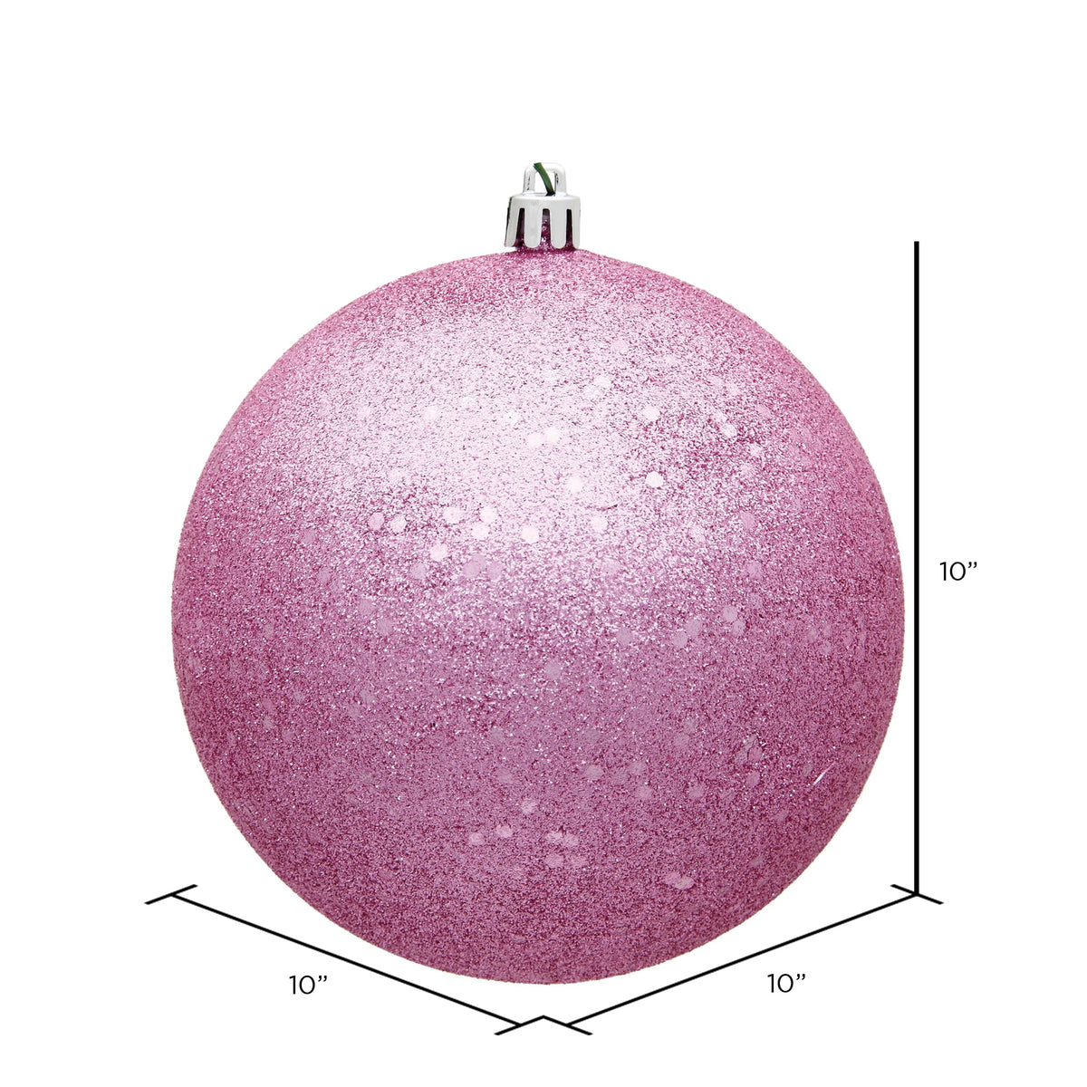 Vickerman 10" Sea Foam Candy Ball Ornament
