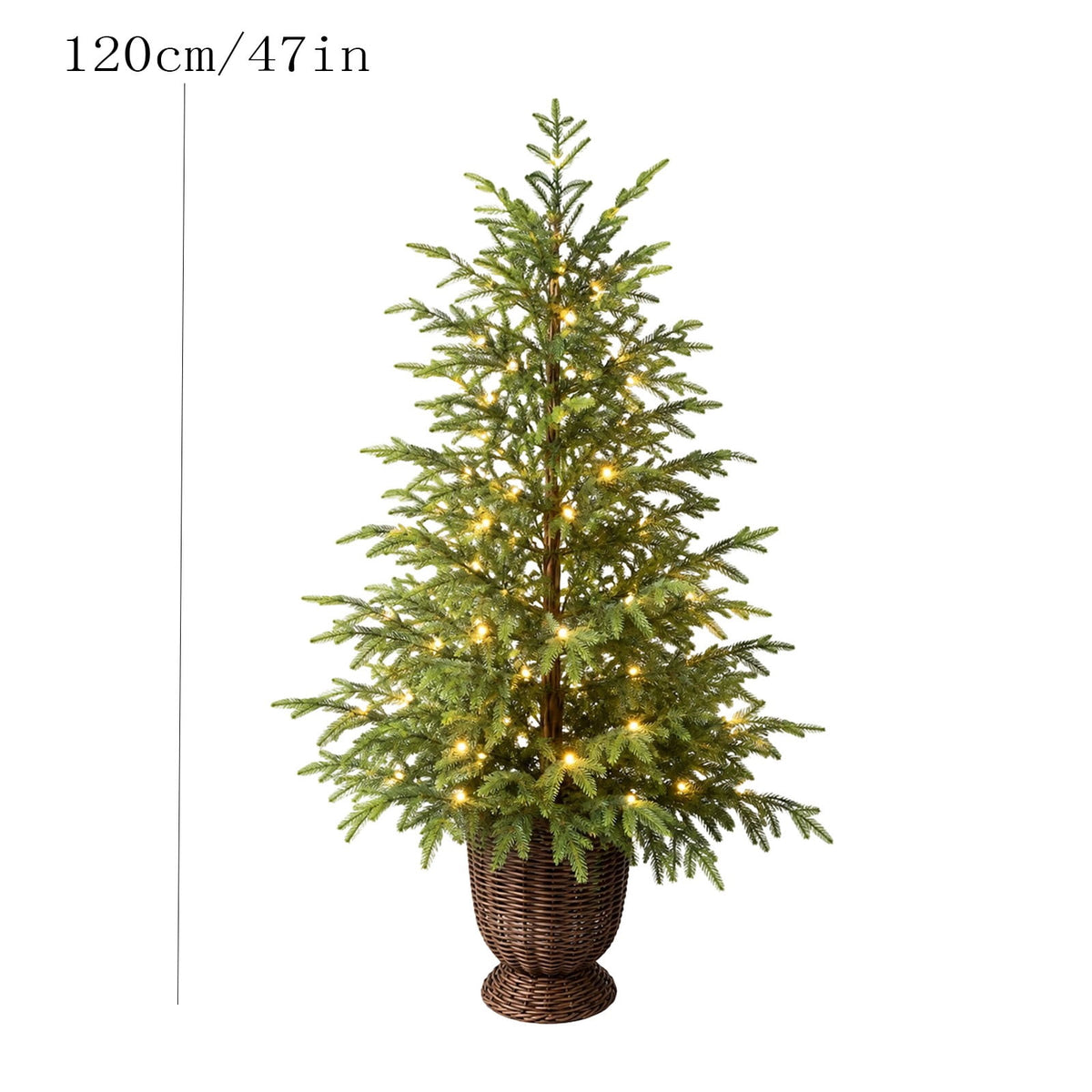 2.95 FT Premium Artificial Christmas Trees, Arbol de Navidad con luces Integradas, Artificial Christmas Tree Dense Needles, Pre-lit Christmas Trees with Lights for Holiday, Party(B)