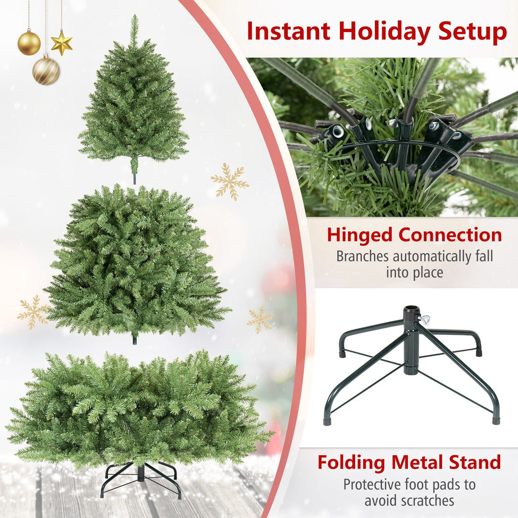 Costway 4 ft Artificial Christmas Tree with 559 Lush PVC Branch Tips & Folding Metal Stand