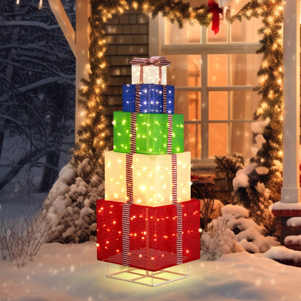 JOY Letter Sign Decoration - Lighted Home Scene Yard Sign Decor with Warm White Light - Indoor Outdoor Christmas Display for Lawn Garden - 47.2in Tall