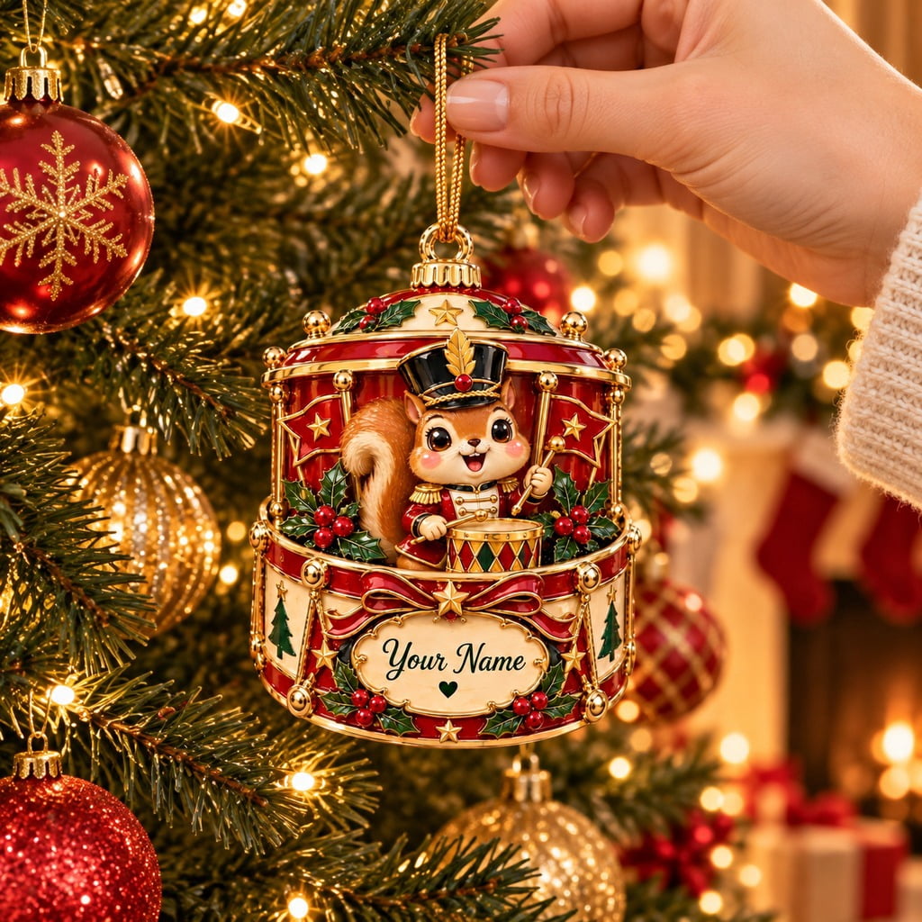 Personalized Christmas Ornament Squirrel Nutcracker
