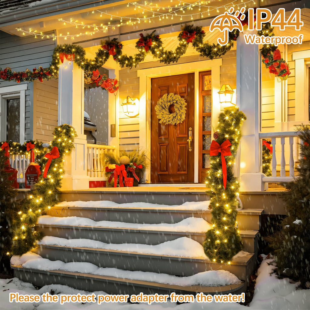 Scidweet Christmas String Lights, 196 FT 600 LED Twinkle Fairy Christmas Light with Remote for Indoor Outdoor Home Holiday Xmas Tree Decor, Warm Yellow