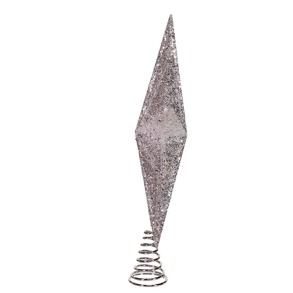 Kurt Adler 18-Inch Silver Bethlehem Star Treetop