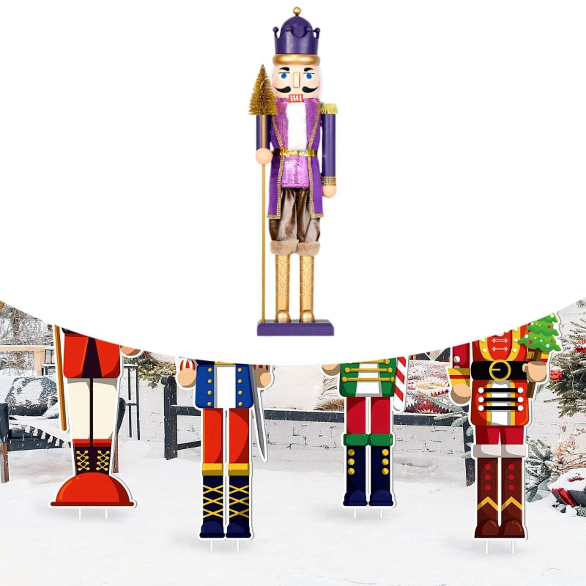 LeeQinersw Christmas Nutcracker Soldier Table Centerpiece Classroom Home Collectible Mantel 60cm