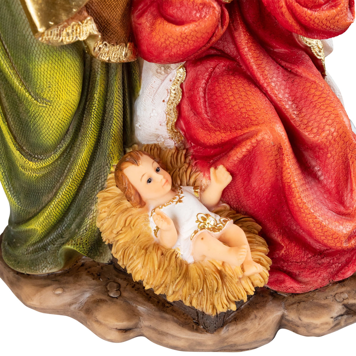 Northlight Joseph, Mary and Baby Jesus Holy Family Nativity Scene Christmas Decoration - 9"