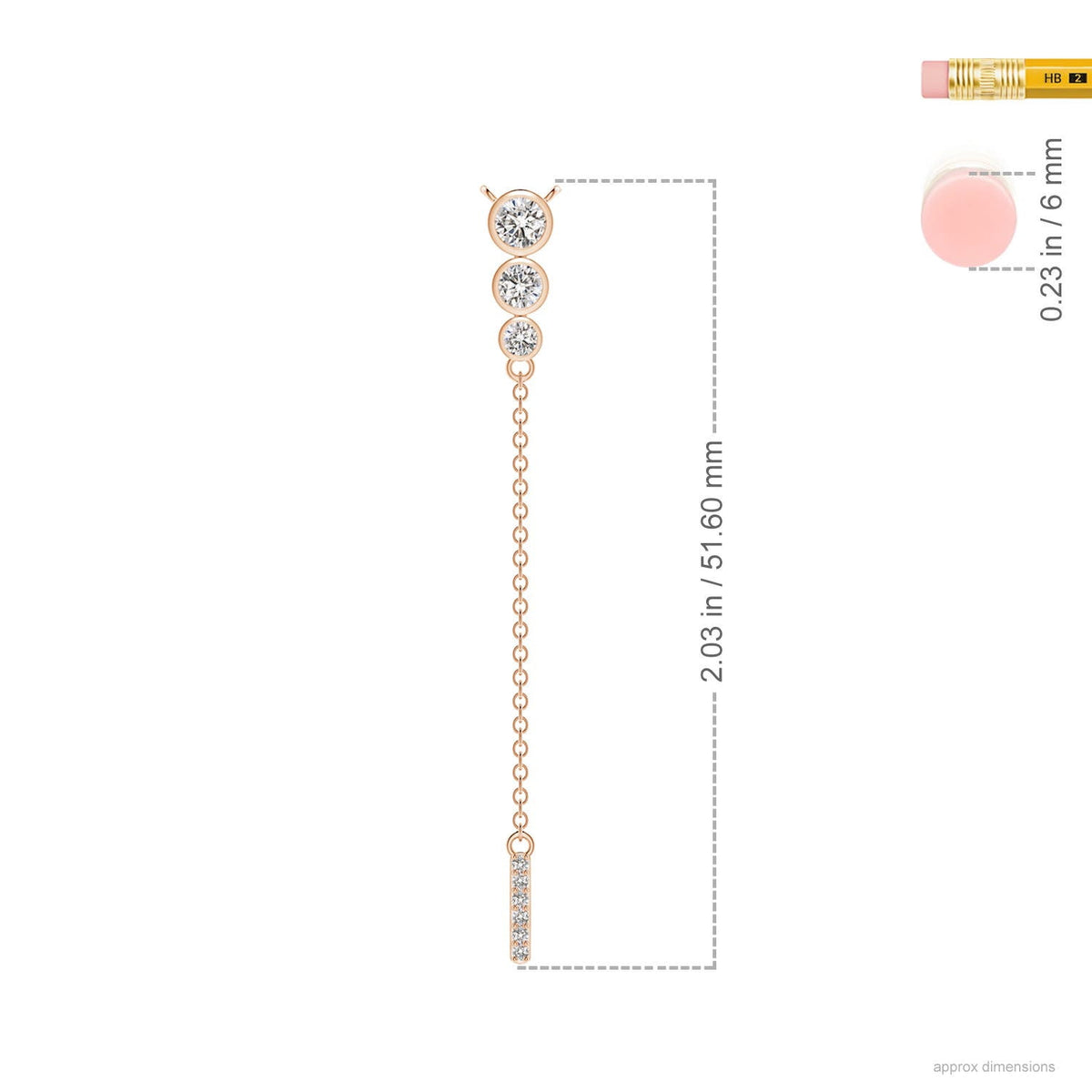 Angara Necklace - Natural Diamond Lariat Necklace in 14K Yellow Gold for Women | April Birthstone Jewelry, Birthday, Anniversary, Christmas, Jewelry Gift for Women