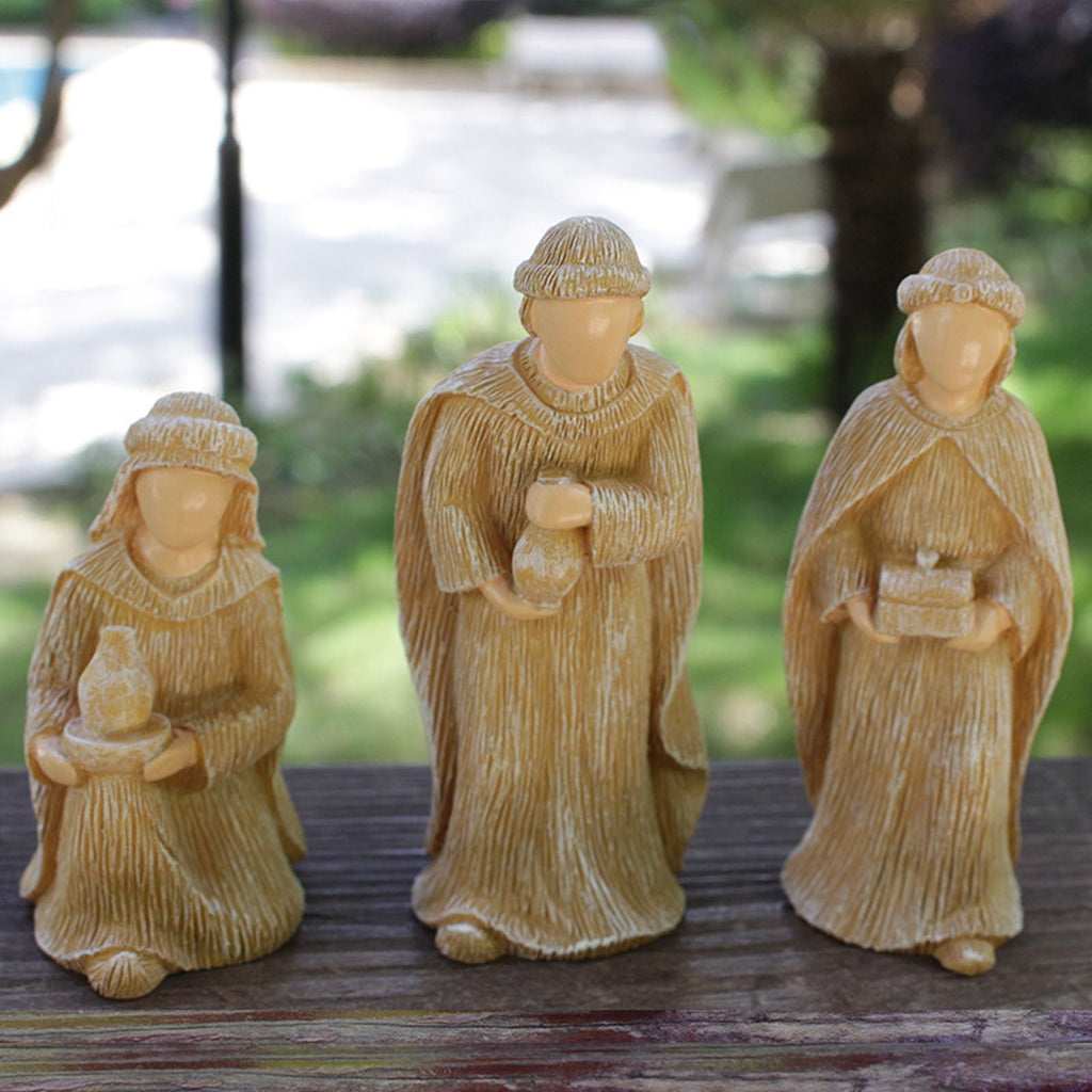RKZDSR Religious Nativity Set - 10PCS Resin Ornaments for Home Decoration, Jesus Manger Scene