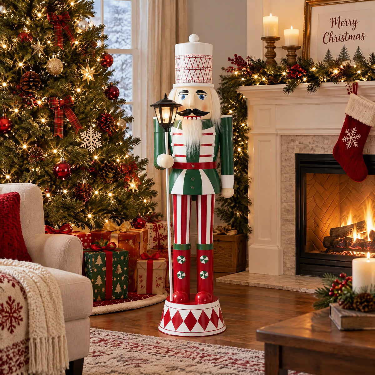 IRONHALL Holiday Classic Iron Nutcracker Decor, Christmas Metal Nutcracker Figurine, Indoor Tabletop Xmas Ornament for Festive Home Decor