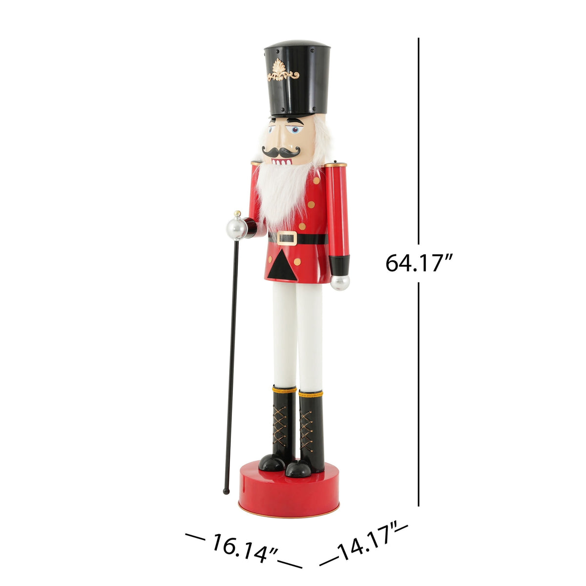 Christopher Knight Home 64" Iron King Nutcracker Soldier with Scepter, Ornament Christmas Decoration