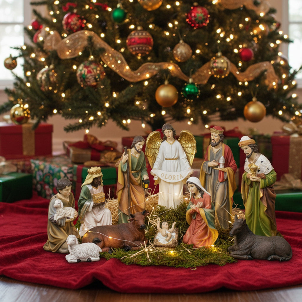 Northlight Christmas Nativity Figurines Set - 19.5” - 11-Piece