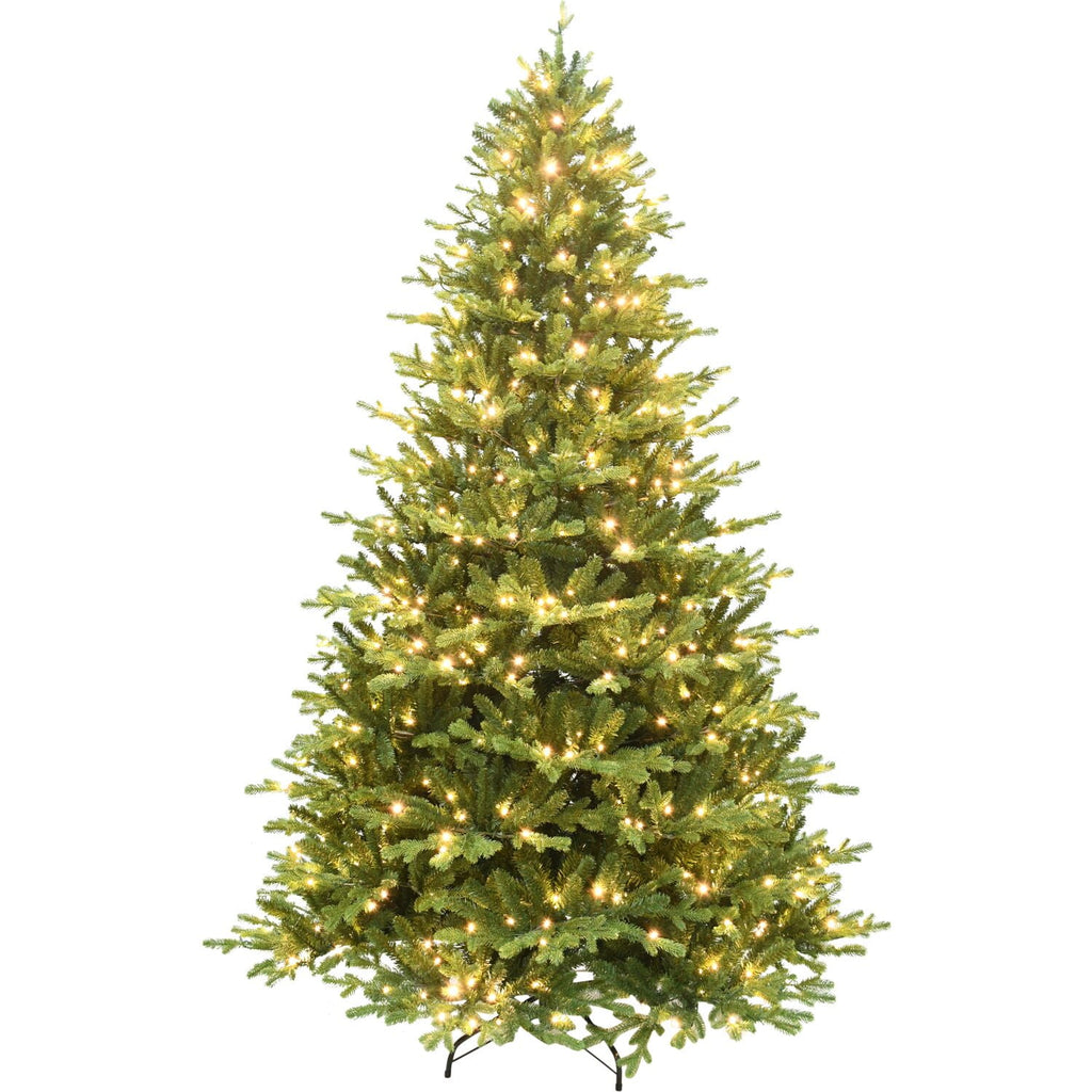Fraser Hill Farm Prelit LED Warm White Slim 9-ft Artificial Christmas Tree, FFOP090-5GR