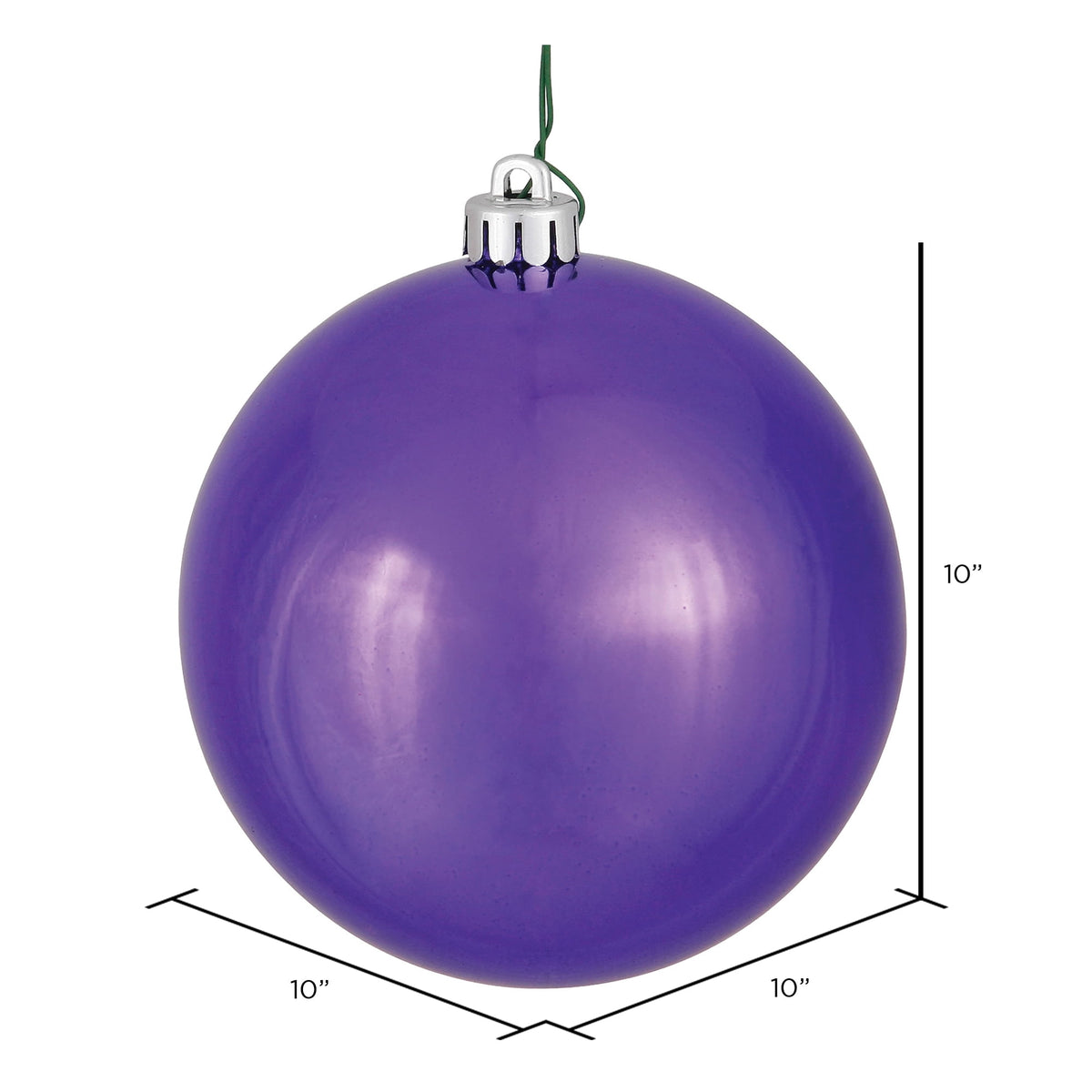 Vickerman 10" Sea Foam Candy Ball Ornament