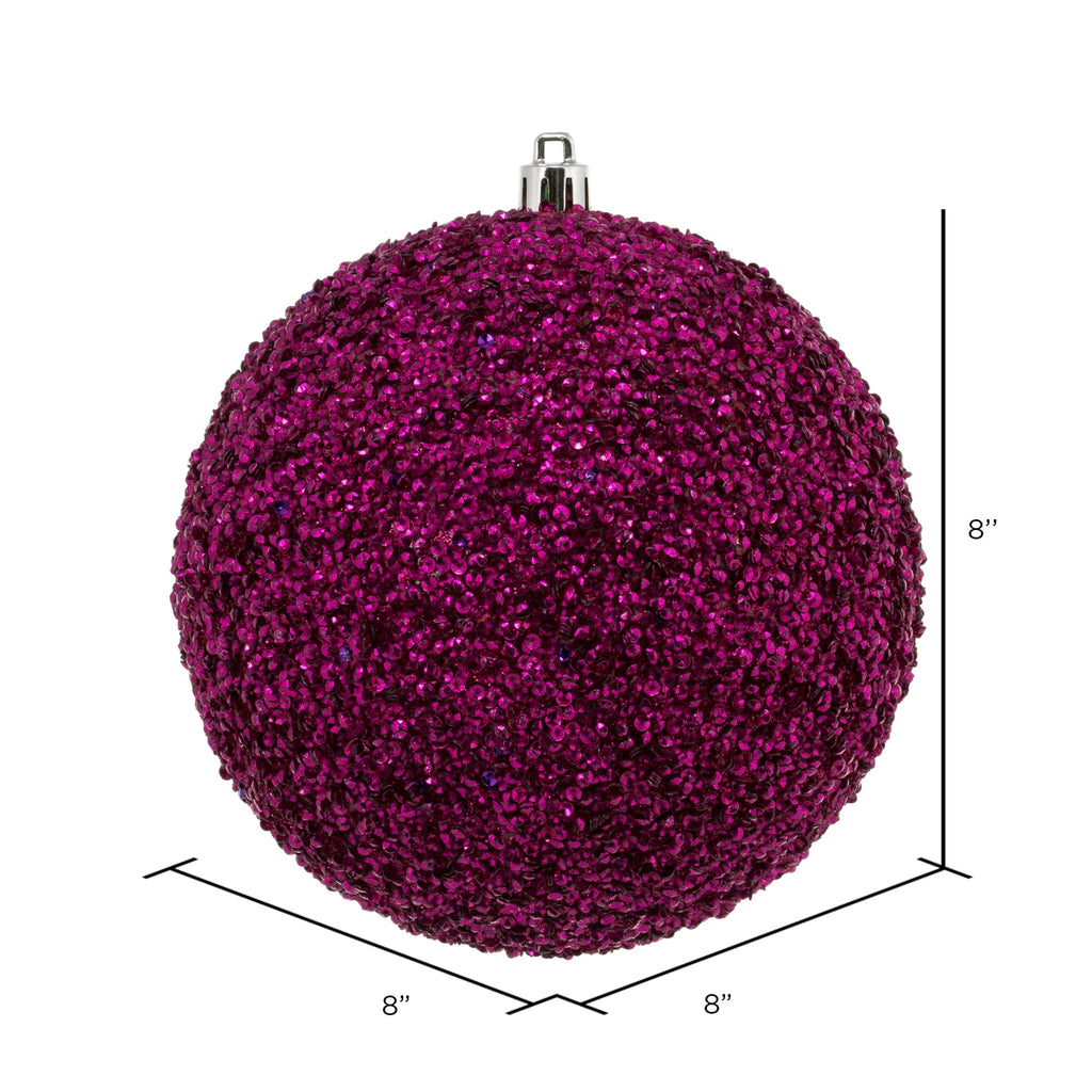 Vickerman 6" Turquoise Beaded Ball Ornament, 4 per Bag