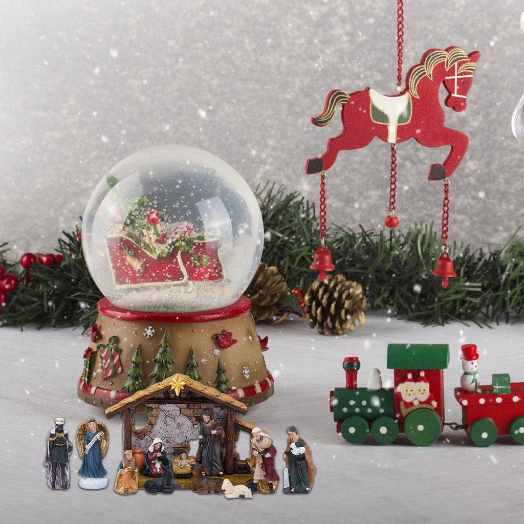Christmas Nativity Figurines Resins Manger Holy Family Nativity Scene Statue for Xmases Indoor Home Table Decorations