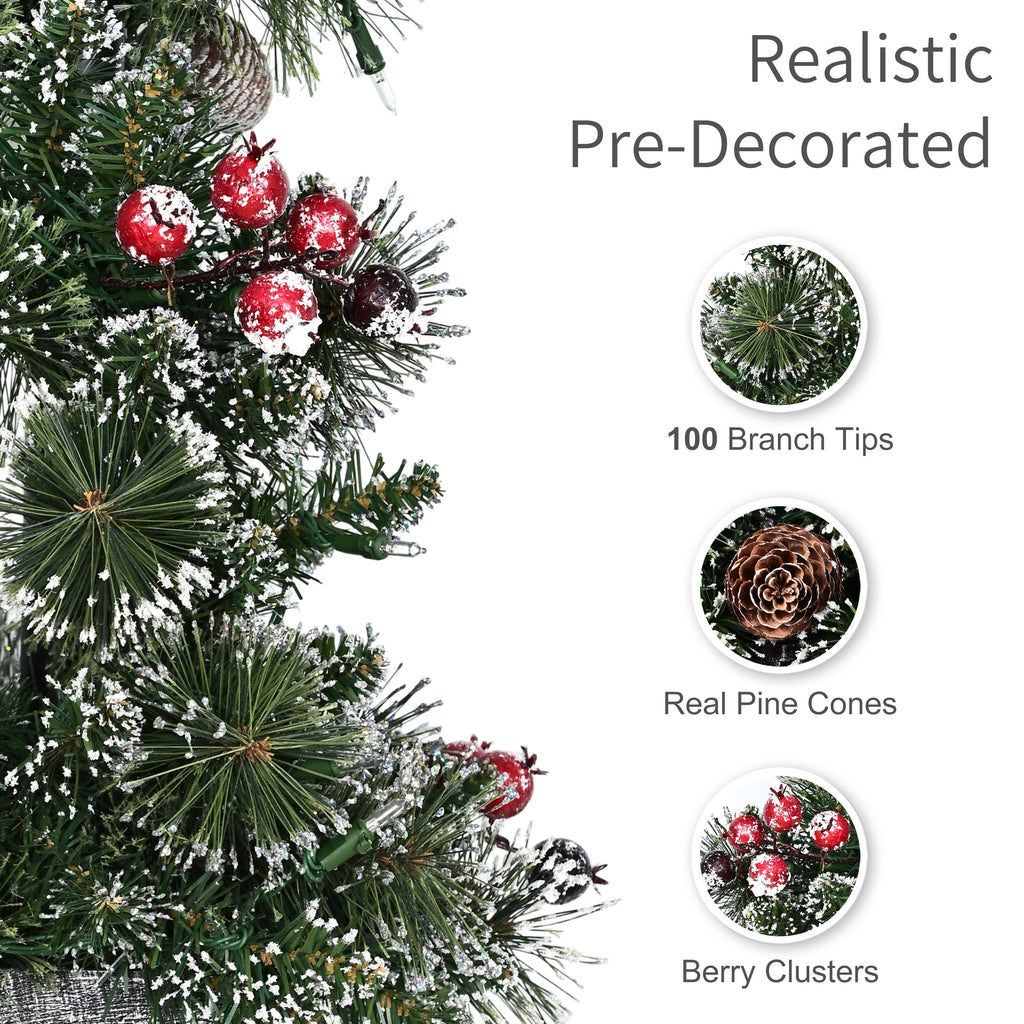 Puleo International Set of 2 Pre-Lit 4ft Christmas Glittery Lamp Posts Lantern Lights 50 Warm White LED Lights