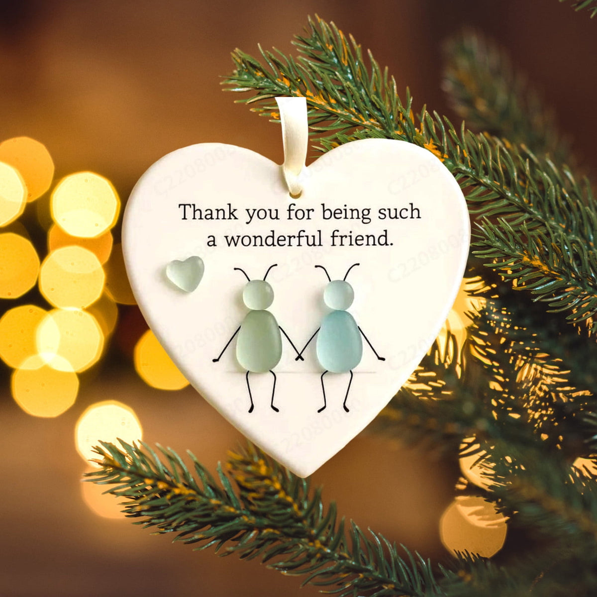 Lunxisen 1 Pcs Sea Glass Nativity: Jesus’ Birth Christmas Ornament,Coastal Inspired Sea Glass Nativity Ornament,Handmade Nativity Scene, with Shells and Starfish