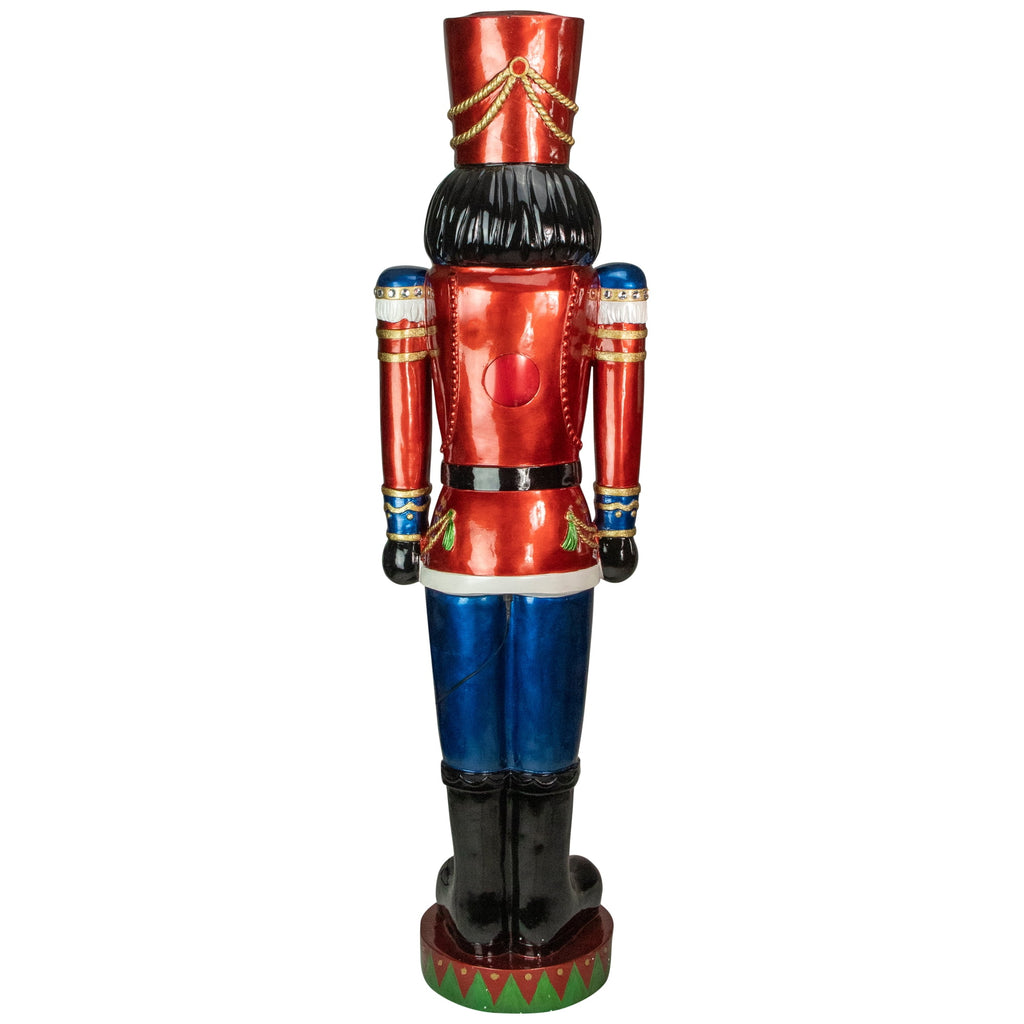 Northlight LED Lighted Jeweled Commercial Christmas Nutcracker - 6' - Red and Blue