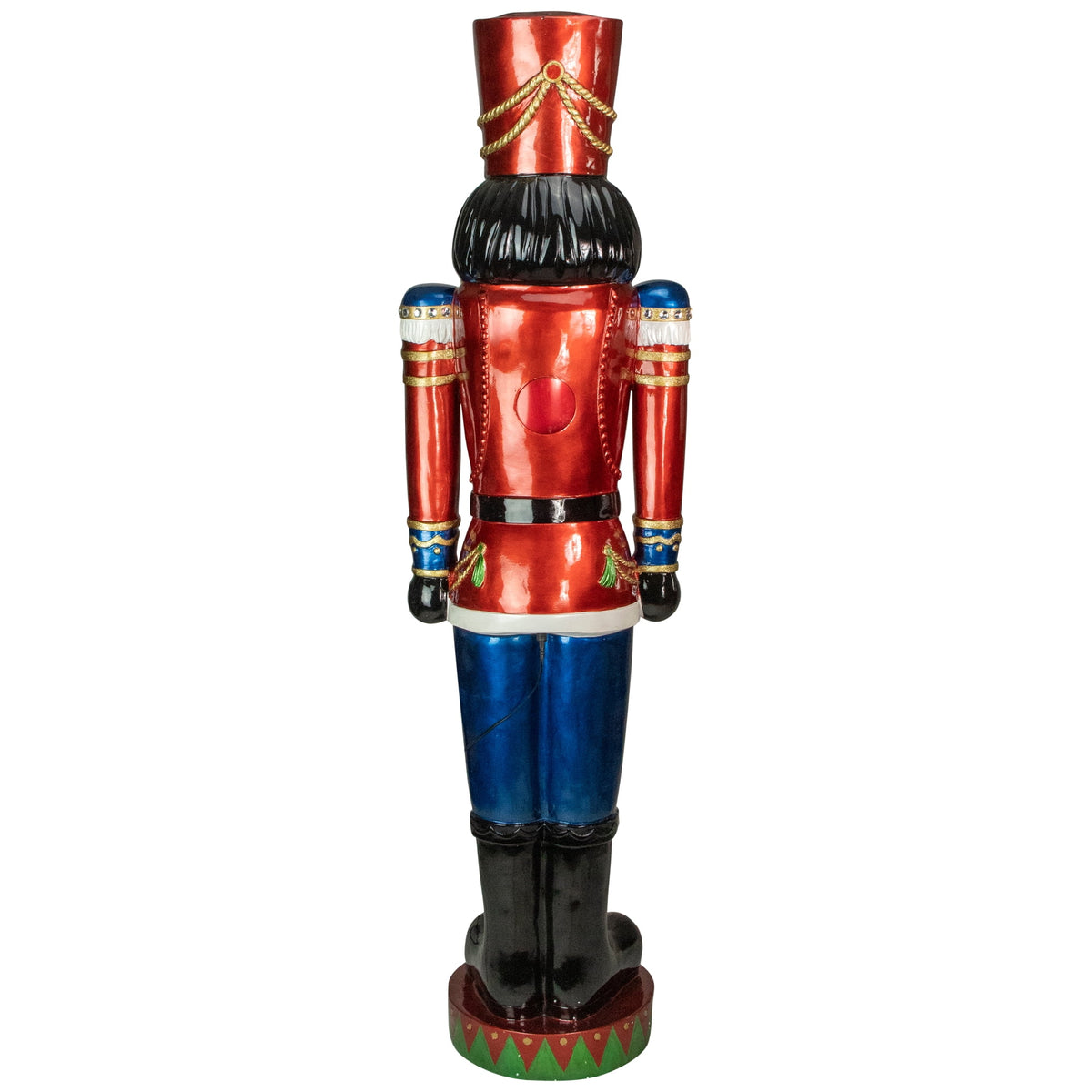 Northlight LED Lighted Jeweled Commercial Christmas Nutcracker - 6' - Red and Blue
