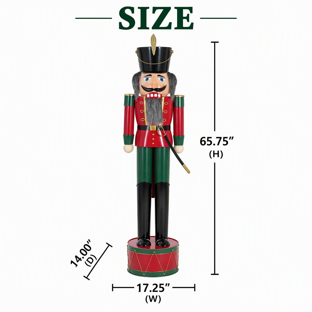 IRONHALL Holiday Classic Iron Nutcracker Decor, Christmas Metal Nutcracker Figurine, Indoor Tabletop Xmas Ornament for Festive Home Decor