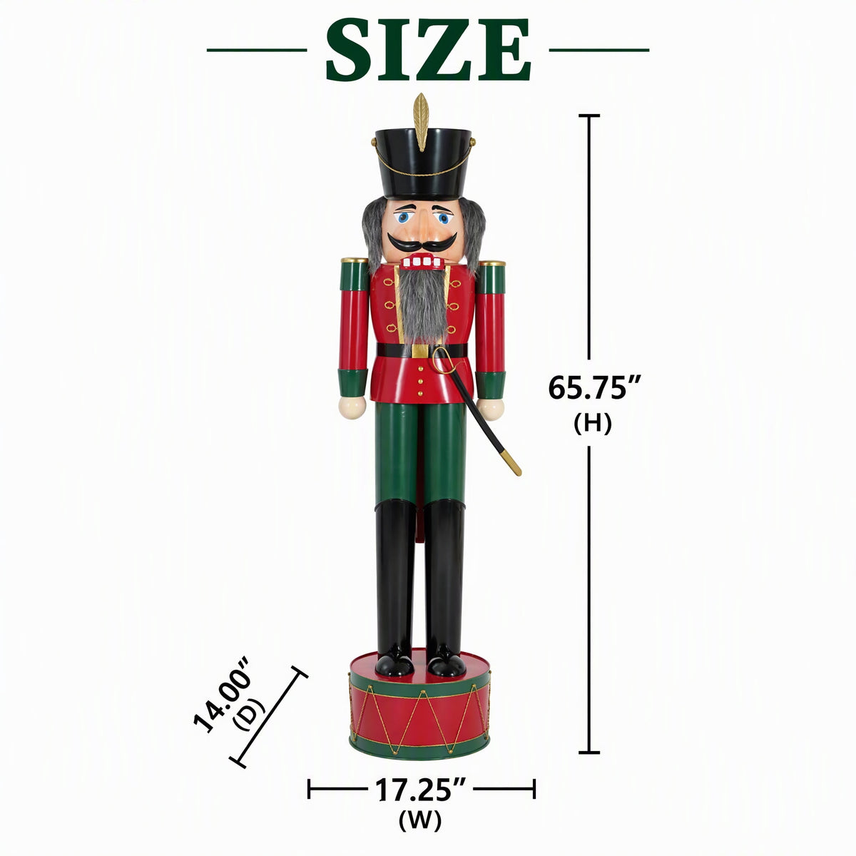 IRONHALL Holiday Classic Iron Nutcracker Decor, Christmas Metal Nutcracker Figurine, Indoor Tabletop Xmas Ornament for Festive Home Decor