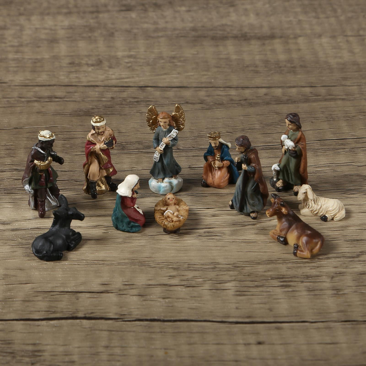 Nativity Figurine Birth of Jesus Set Scene Religious Gift