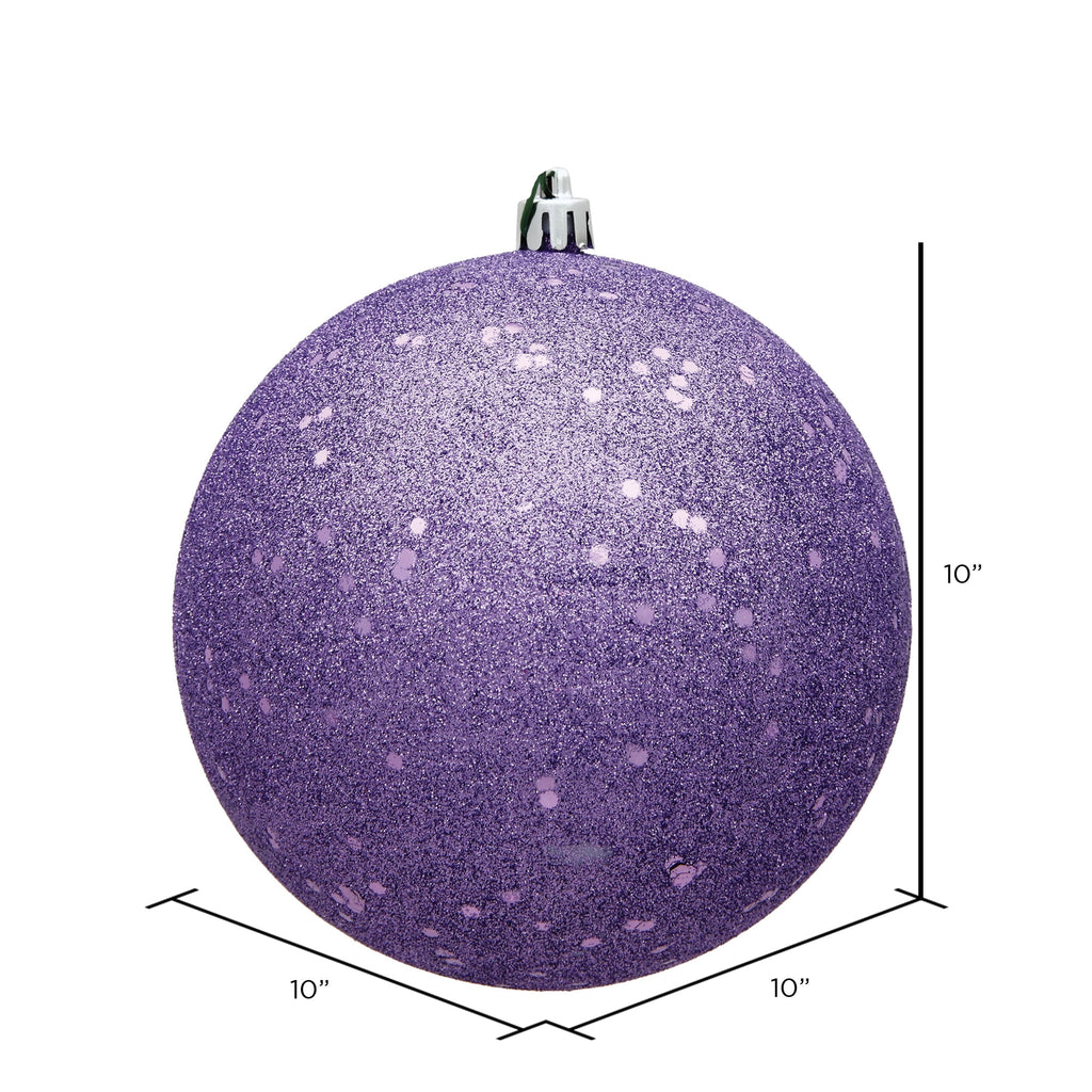 Vickerman 10" Sea Foam Candy Ball Ornament