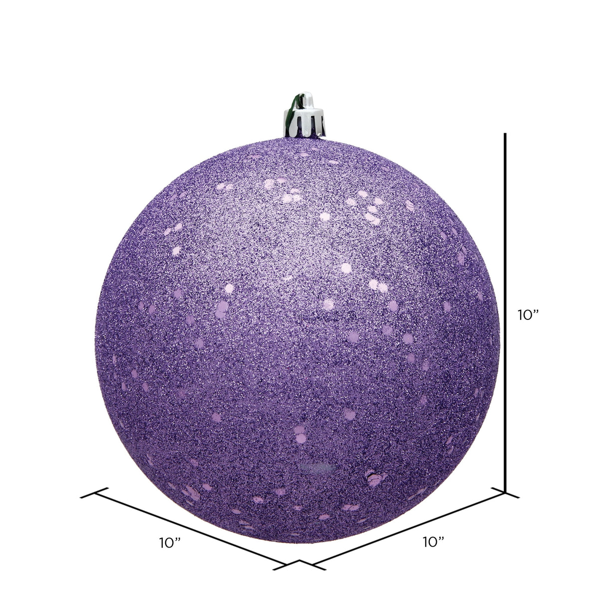 Vickerman 10" Sea Foam Candy Ball Ornament