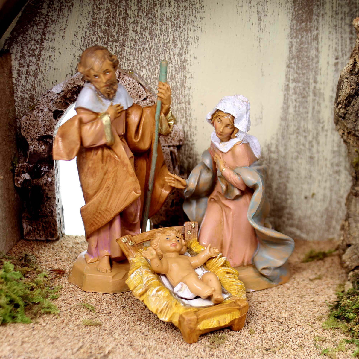 Fontanini Nativity Scene Starter Set Plastic Religious Joseph Mary Jesus 54710.