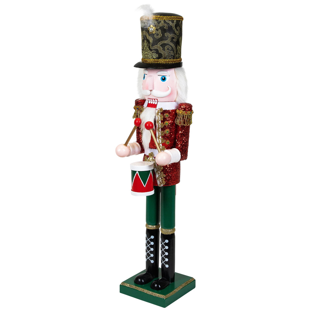 Northlight Glitter Christmas Nutcracker Drummer - 24"