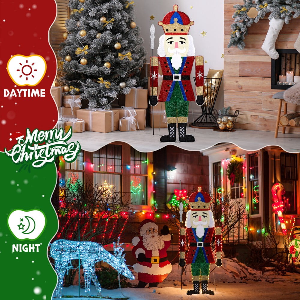 JOY Letter Sign Decoration - Lighted Home Scene Yard Sign Decor with Warm White Light - Indoor Outdoor Christmas Display for Lawn Garden - 47.2in Tall
